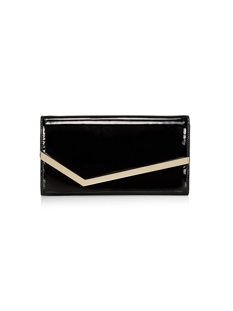 Women's Emmie Patent Leather Clutch - Ruby Red Light Gold