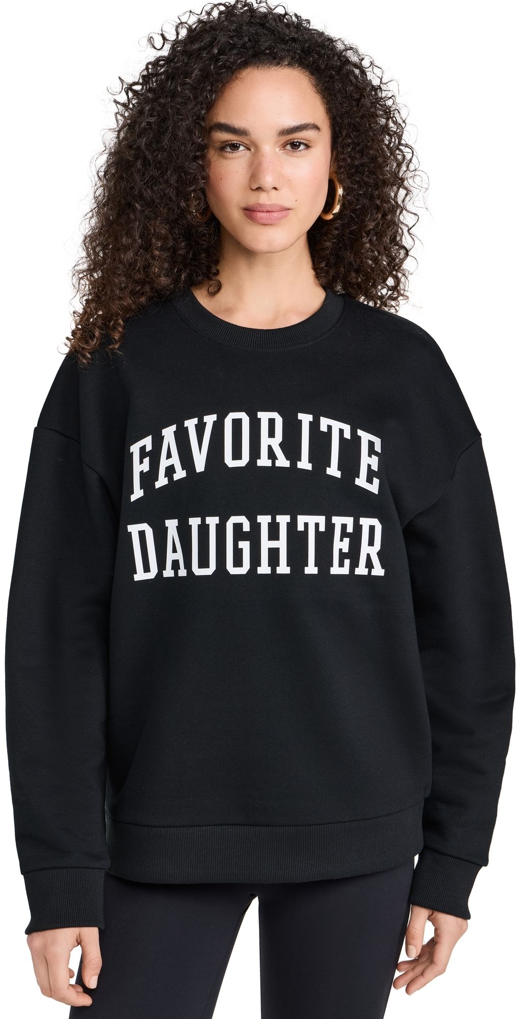 Favorite Daughter Collegiate Sweatshirt Black/White S