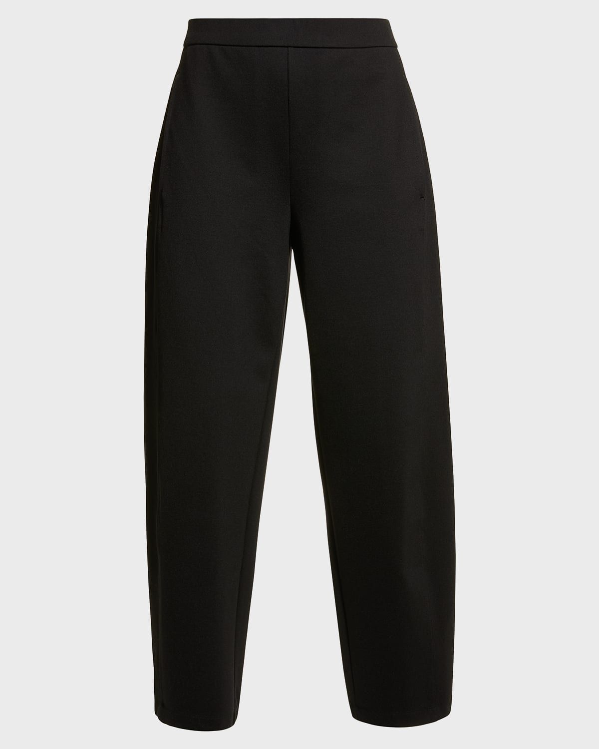 Pleated Ponte Lantern Ankle Pants