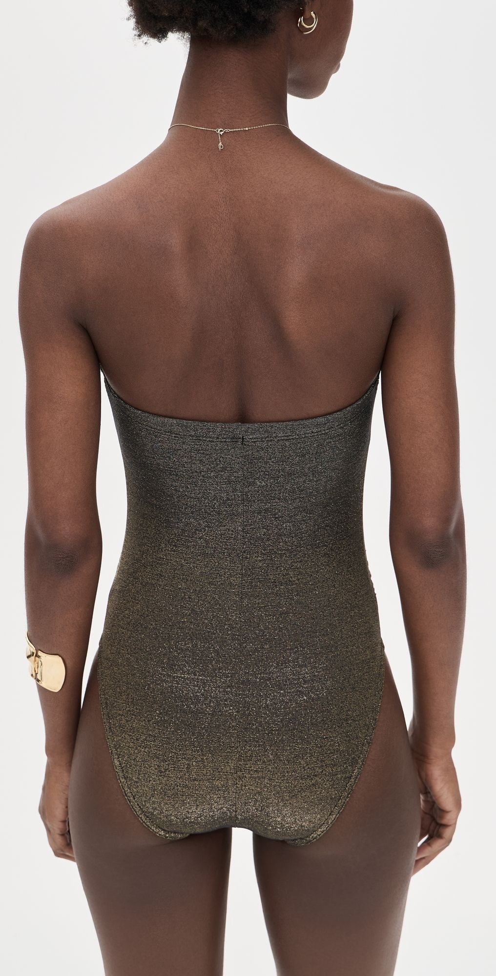 Karla Colletto Helena Bandeau One Piece with Shelf Bra Gold 10