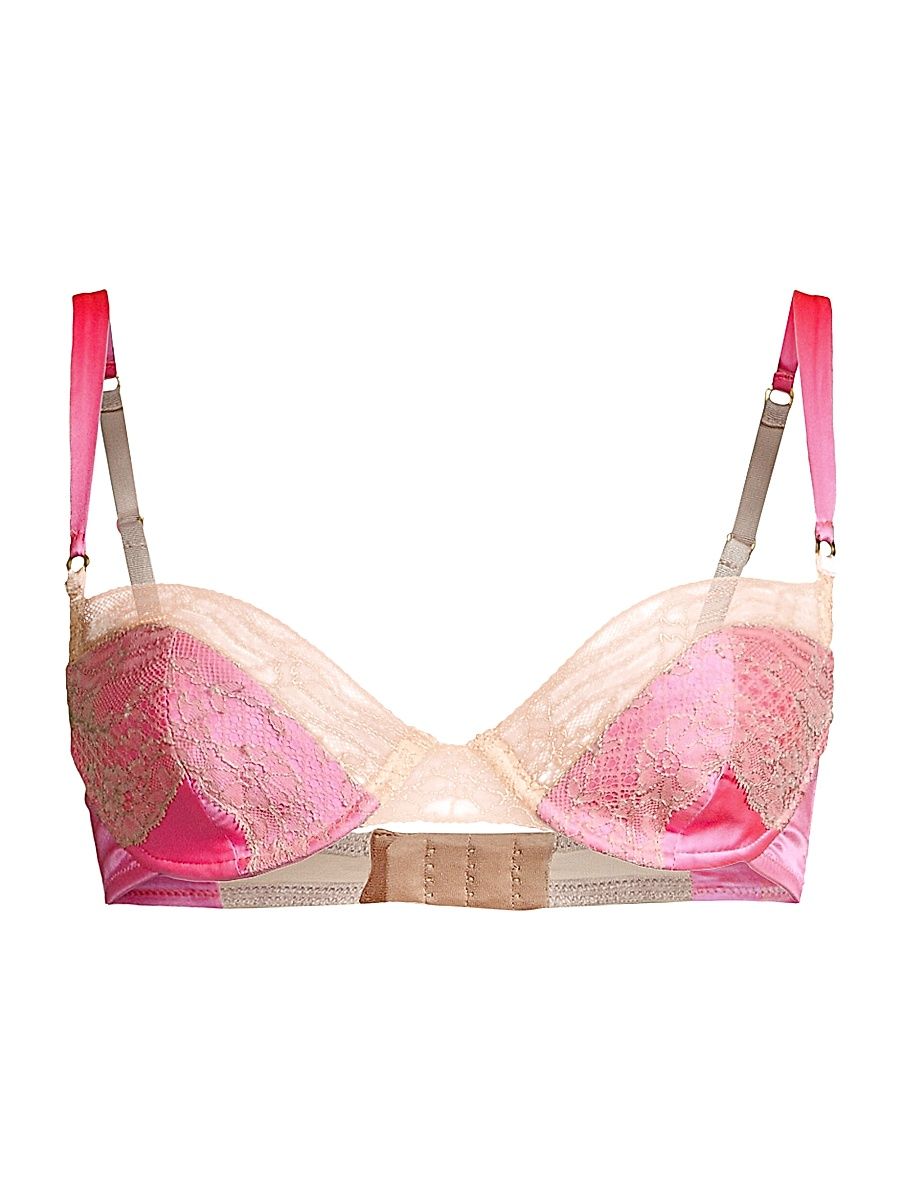 Women's Le Shock Lace Demi Bra - Hot Pink - Size 36D