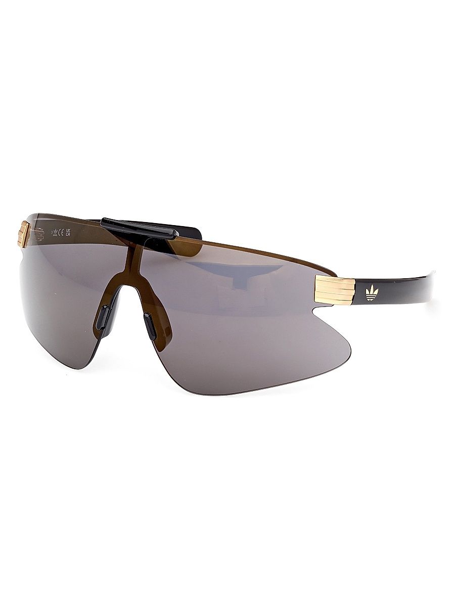 Men's Mirrored Shield Sunglasses - Brown Mirror Black