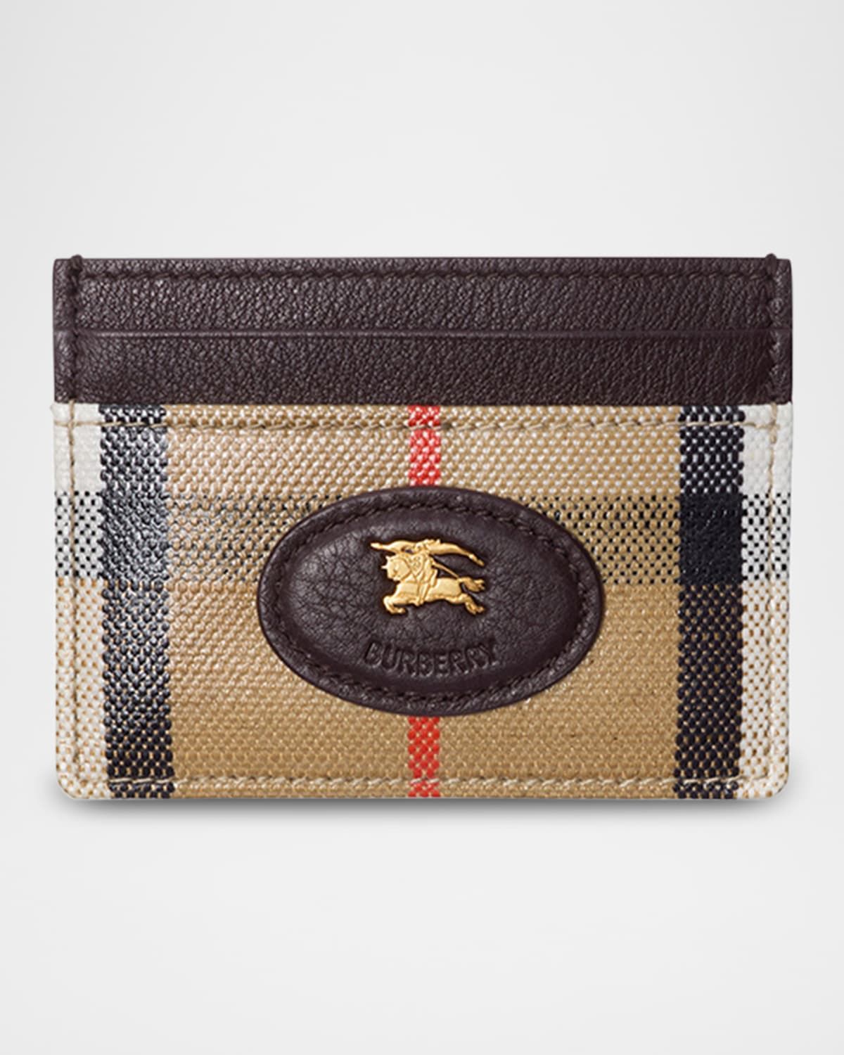 Highlands Check Jacquard Leather Card Case