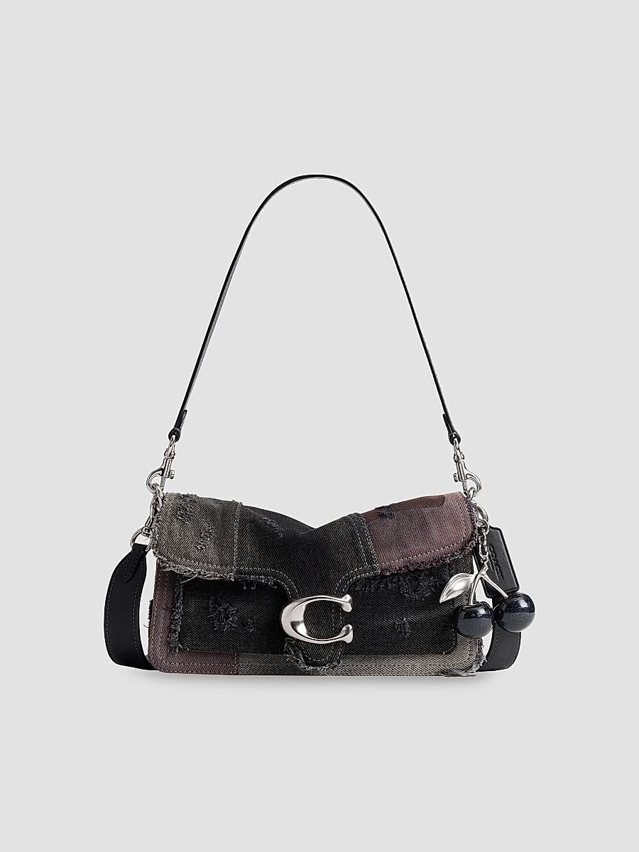 COACH Women's Tabby Patchwork Denim Shoulder Bag - Black