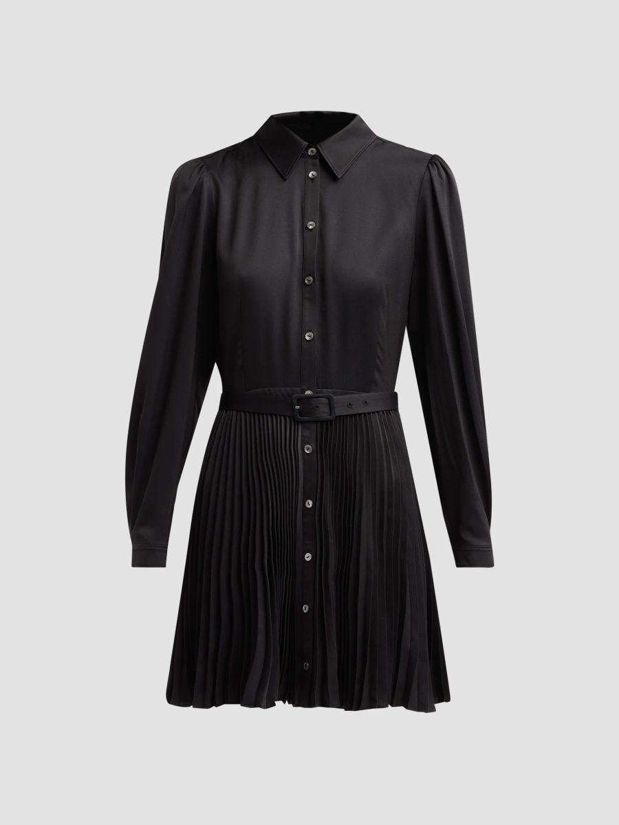 Women's Reynolds Belted Mini Shirtdress - Black - Size 0