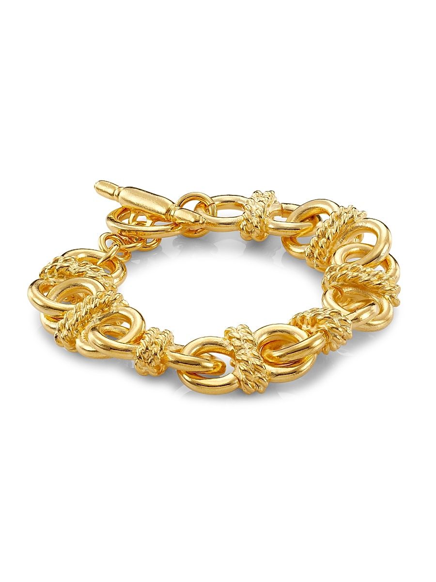 Women's 22K Goldplated Knotted Chain Bracelet - Gold