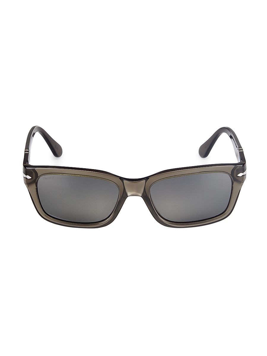 Men's 57MM Rectangular Sunglasses - Grey