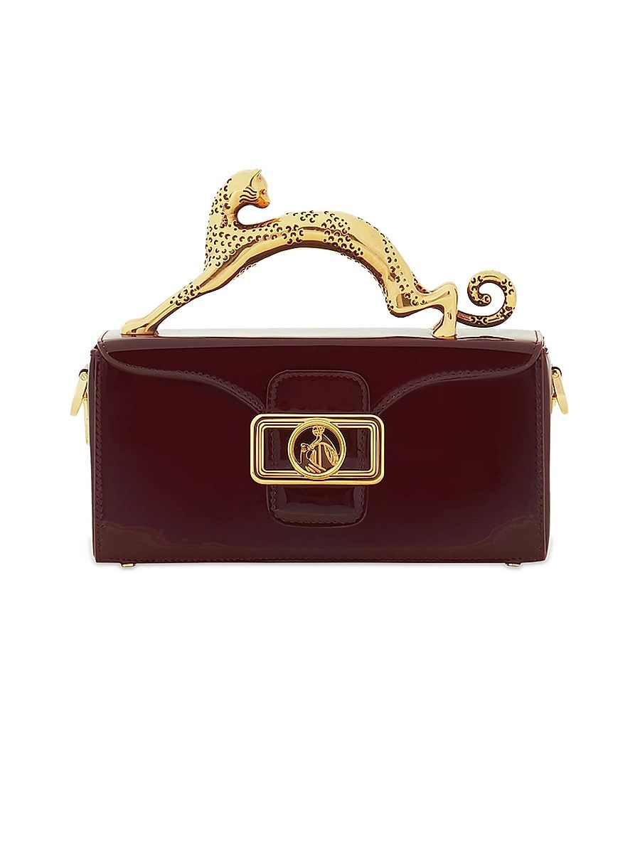 Women's Pencil Cat Nano Patent Leather Crossbody Bag - Bacchus