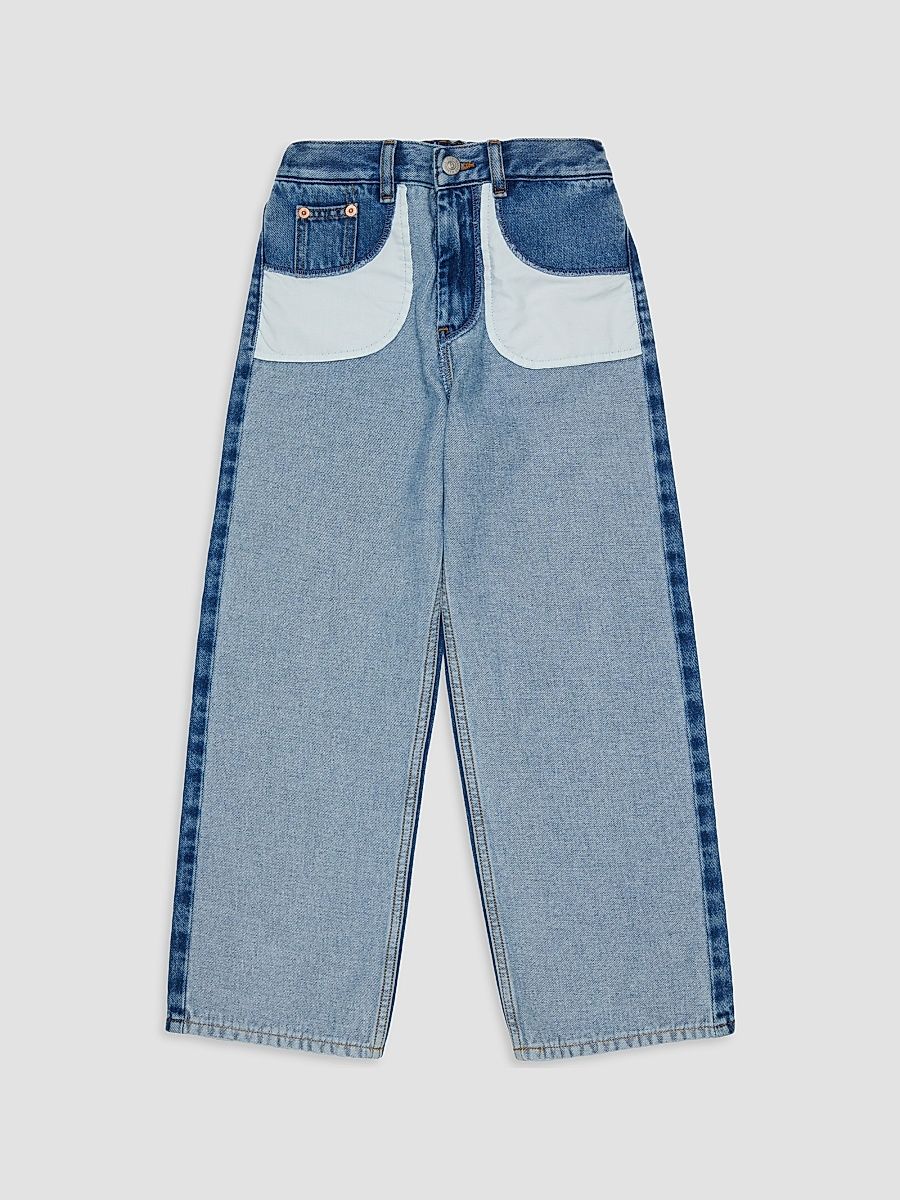 Little Kid's & Kid's Inside-Out Jeans - Blue Denim - Size 16