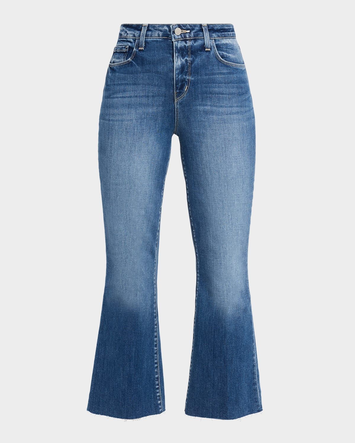 Kendra High Rise Crop Flare Jeans