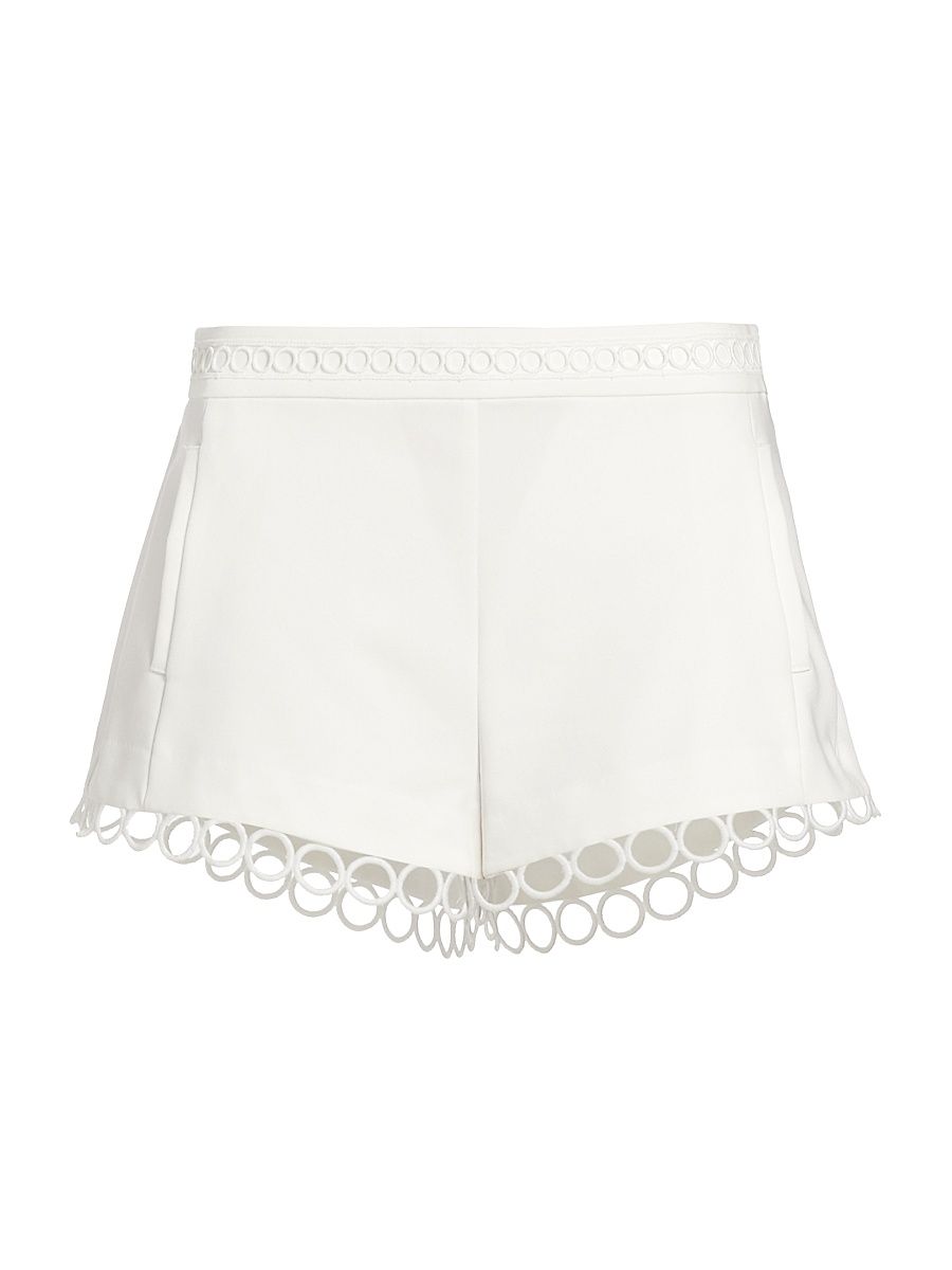 Women's Dua Circle-Hem Shorts - Ivory - Size 10