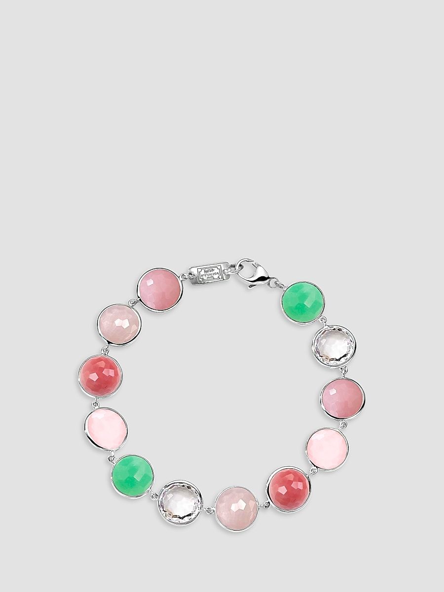 Women's Lollipop Bambina All-Stone Sterling Silver & Multi-Stone Flexible Bracelet - Silver