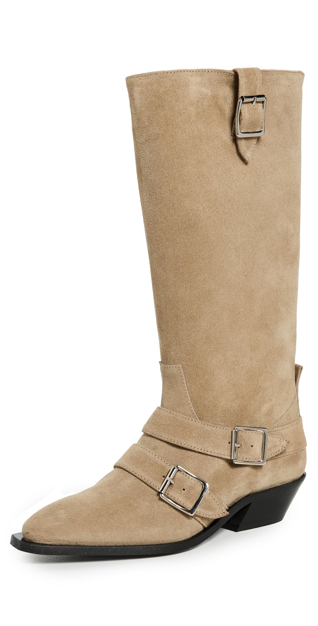 ALOHAS Ryder Suede Beige Leather Boots Beige 39