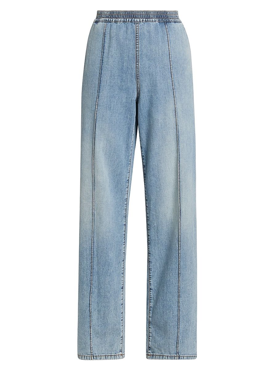 Women's Chambray Jogging Trousers - Chambray - Size 6