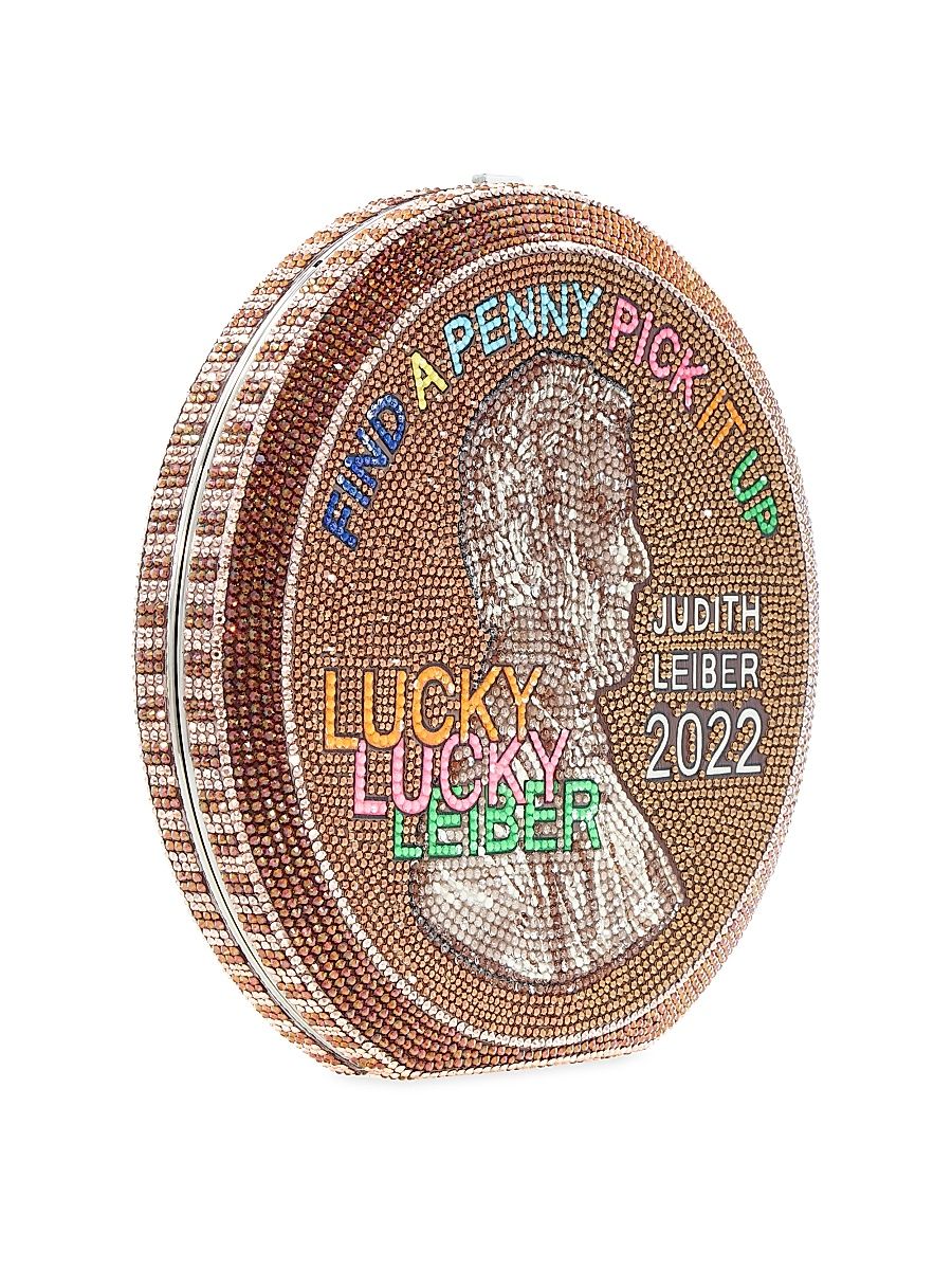 Women's Lucky Penny Crystal Clutch - Copper