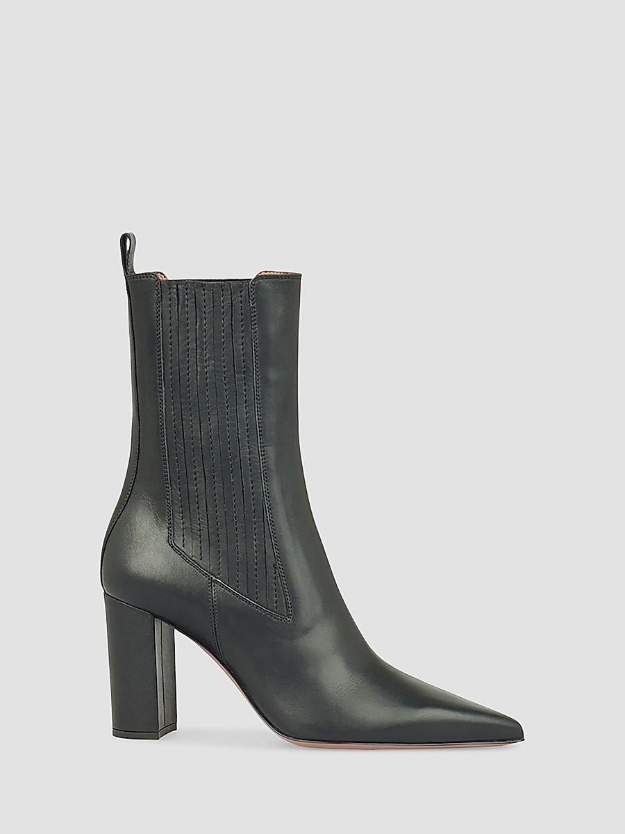 Women's Anja 85MM Leather Ankle Boots - Black - Size 6.5
