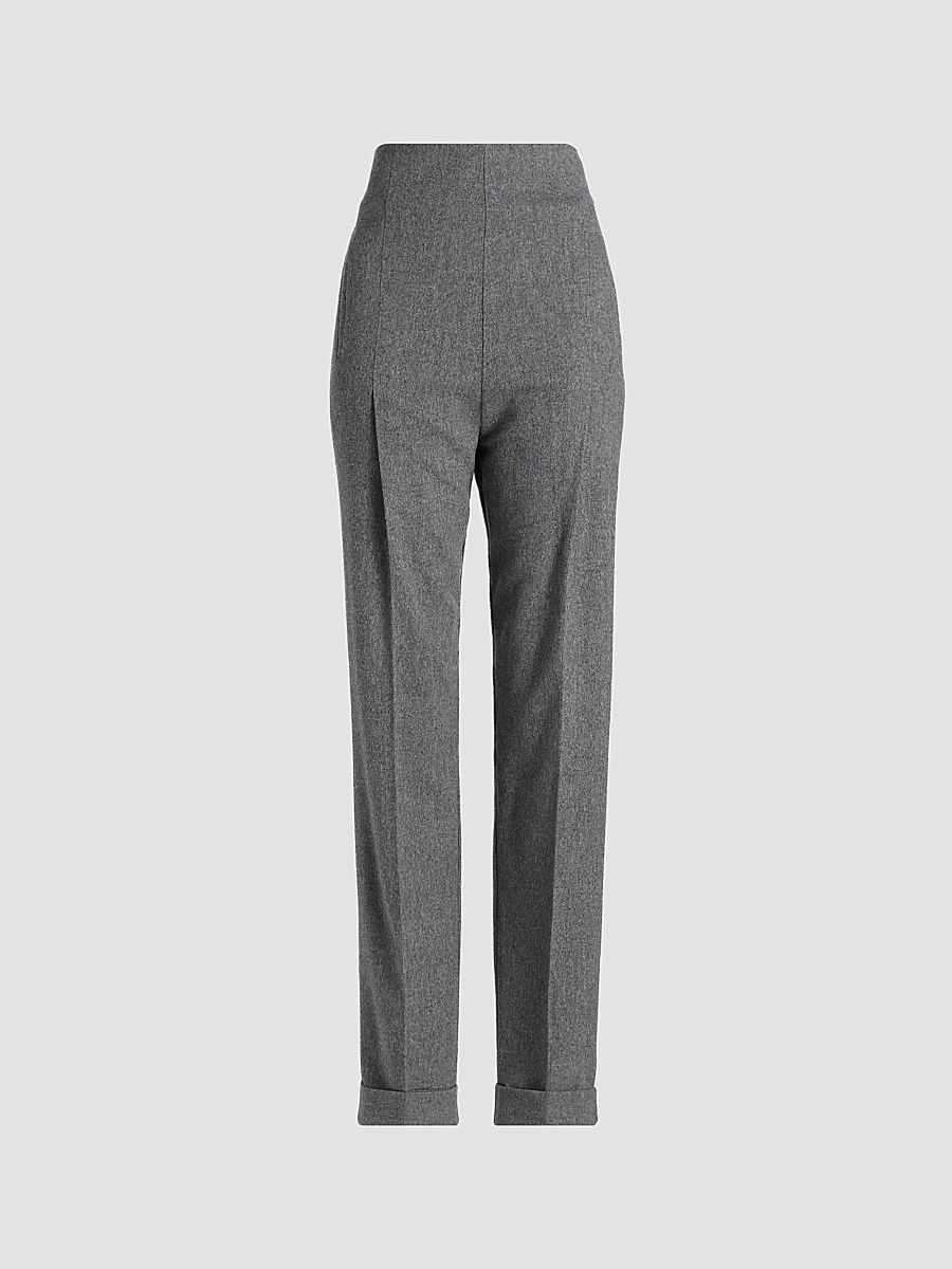 Co Women's Jodhpur Wool-Cashmere Trousers - Grey Melange - Size 0