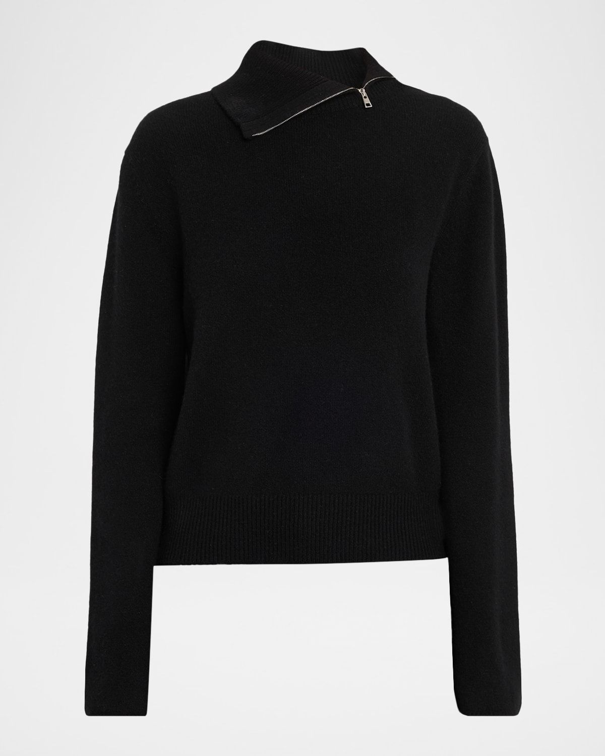 Addison Zip Turtleneck Cashmere Sweater