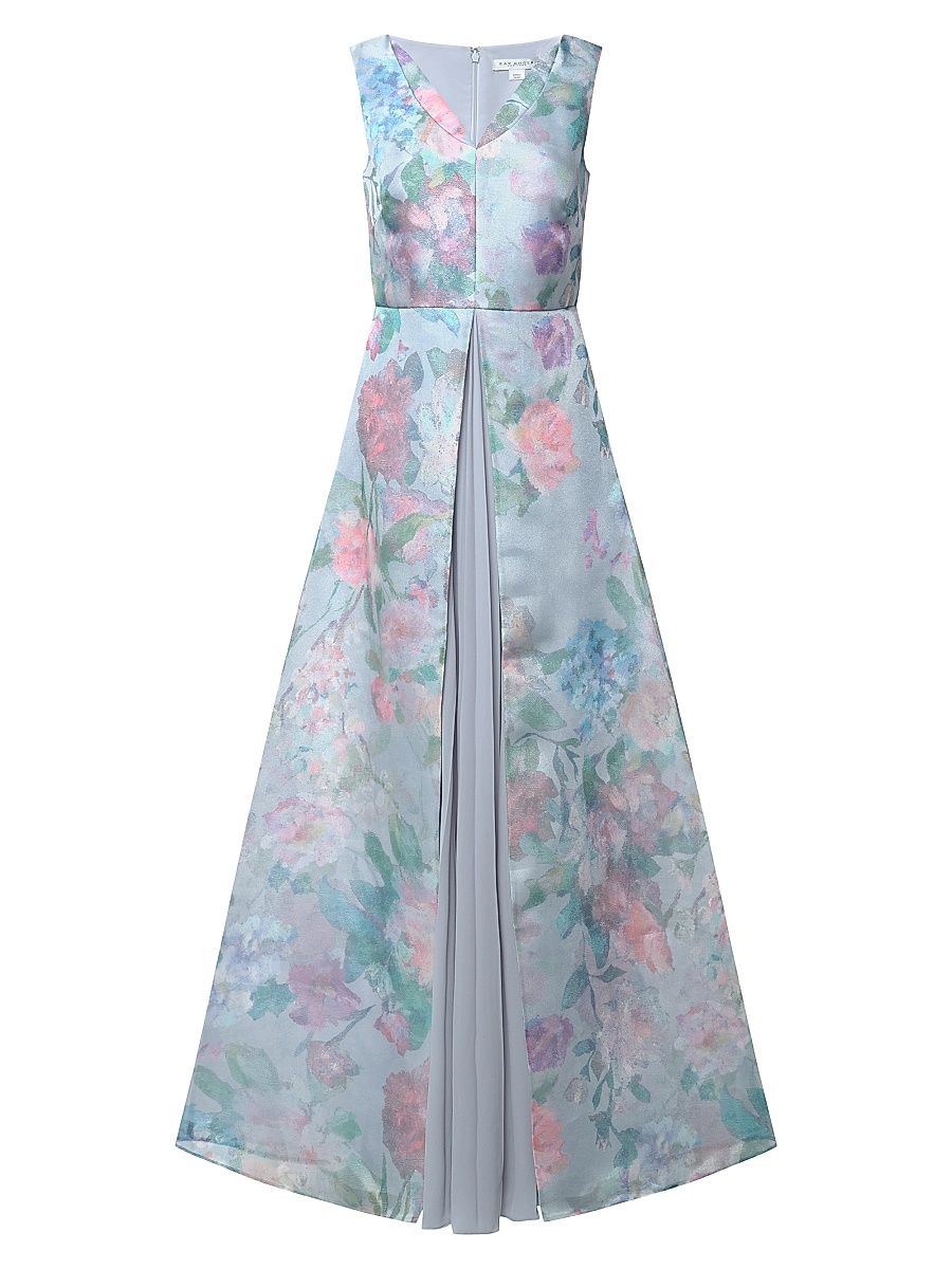 Women's Merida Floral Organza A-Line Gown - Spring Mist - Size 0