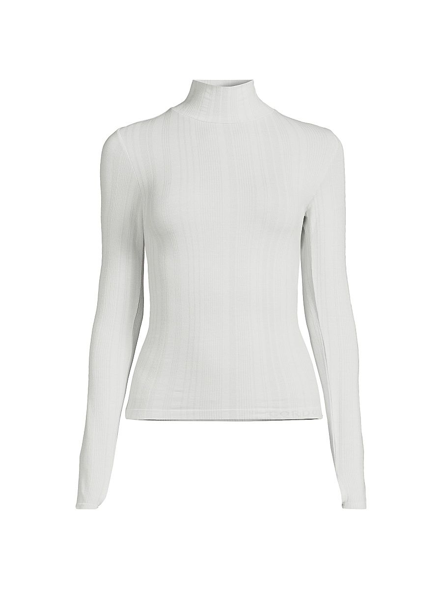 Women's Sol Fitted Rib-Knit Top - Smoke - Size XS
