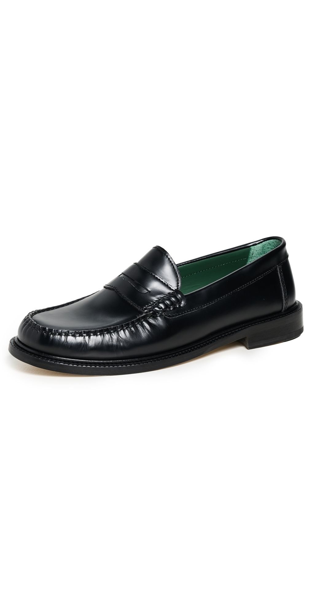 Vinny's Yardee Moccasin Loafers Black Polido Leather 44