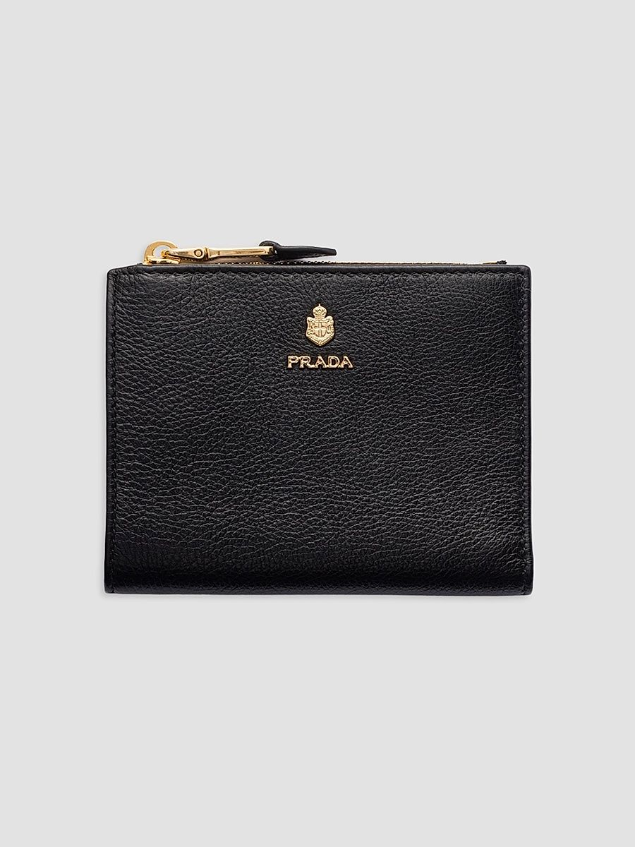 Women's Small Leather Wallet - Black