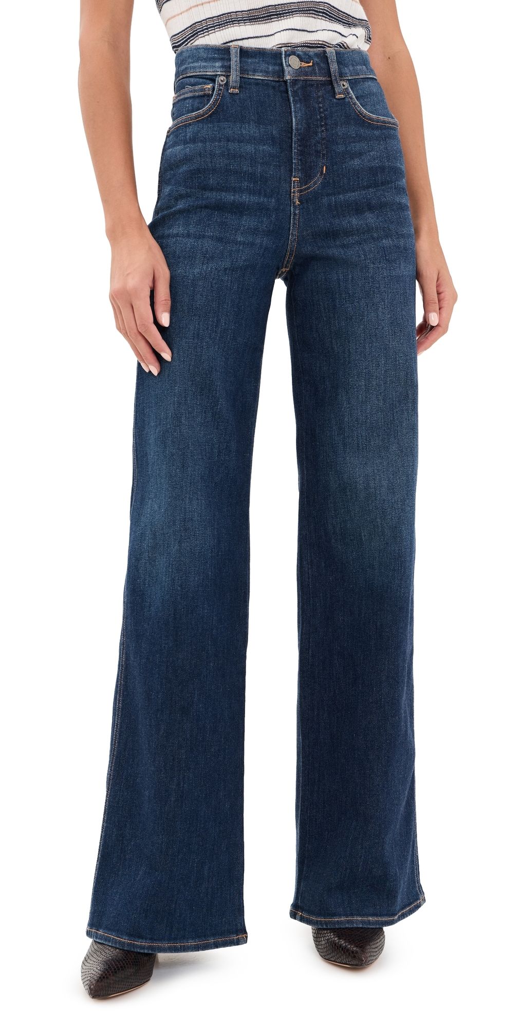 Veronica Beard Jean Taylor Wide Leg Jeans Sweet Dream 28