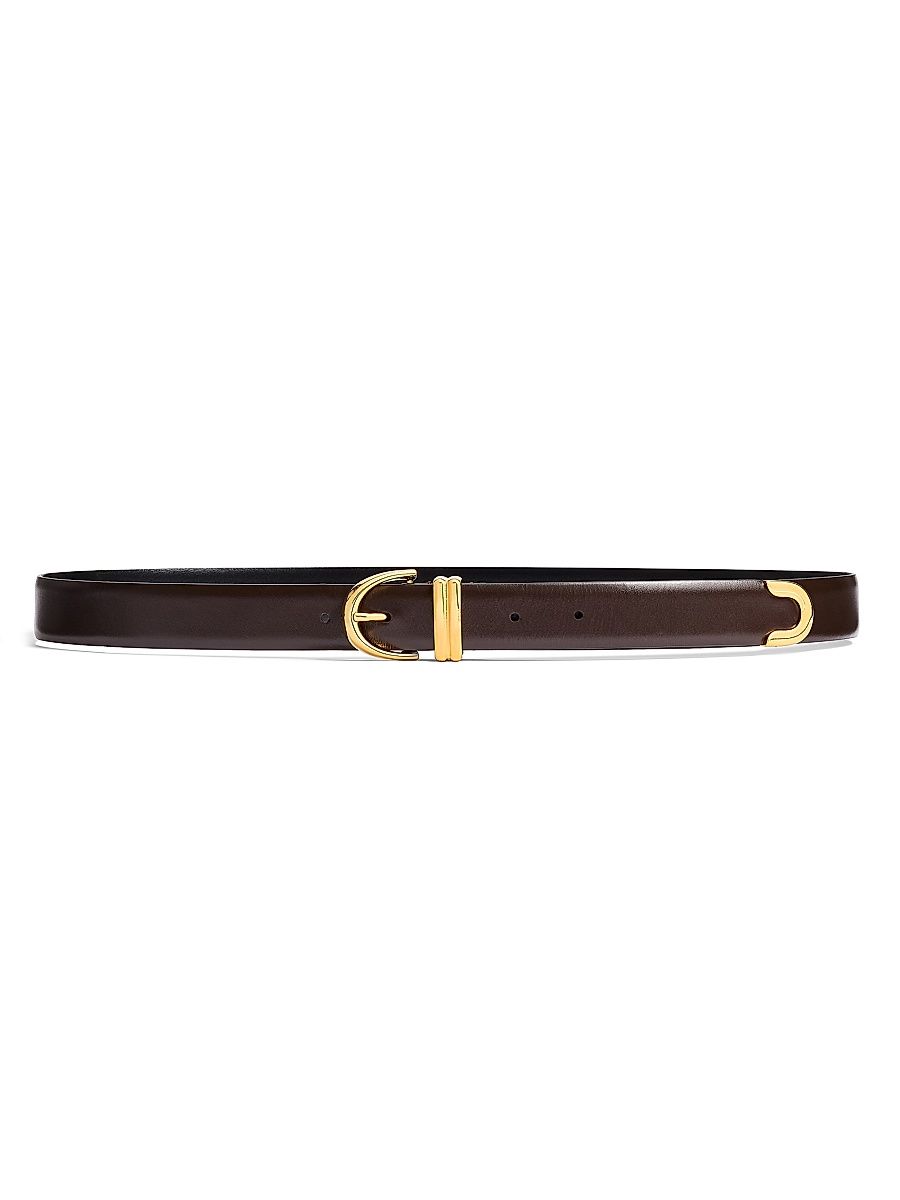 Women's The Bambi Leather Belt - Dark Brown - Size Small