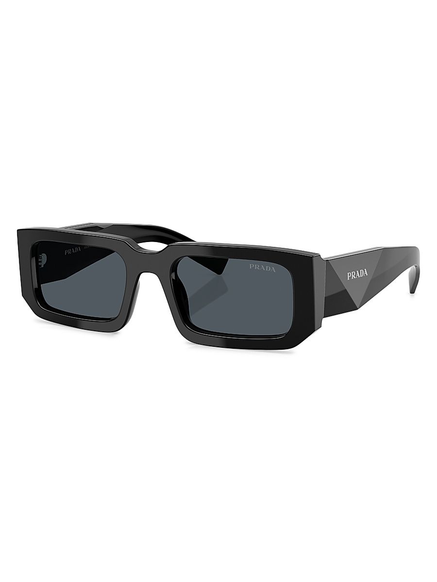 Men's 06YS 53MM Solid Sunglasses - Black Grey