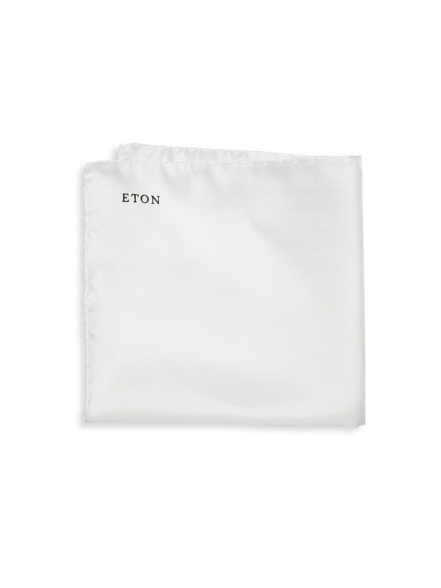 Men's Silk Pocket Square - White