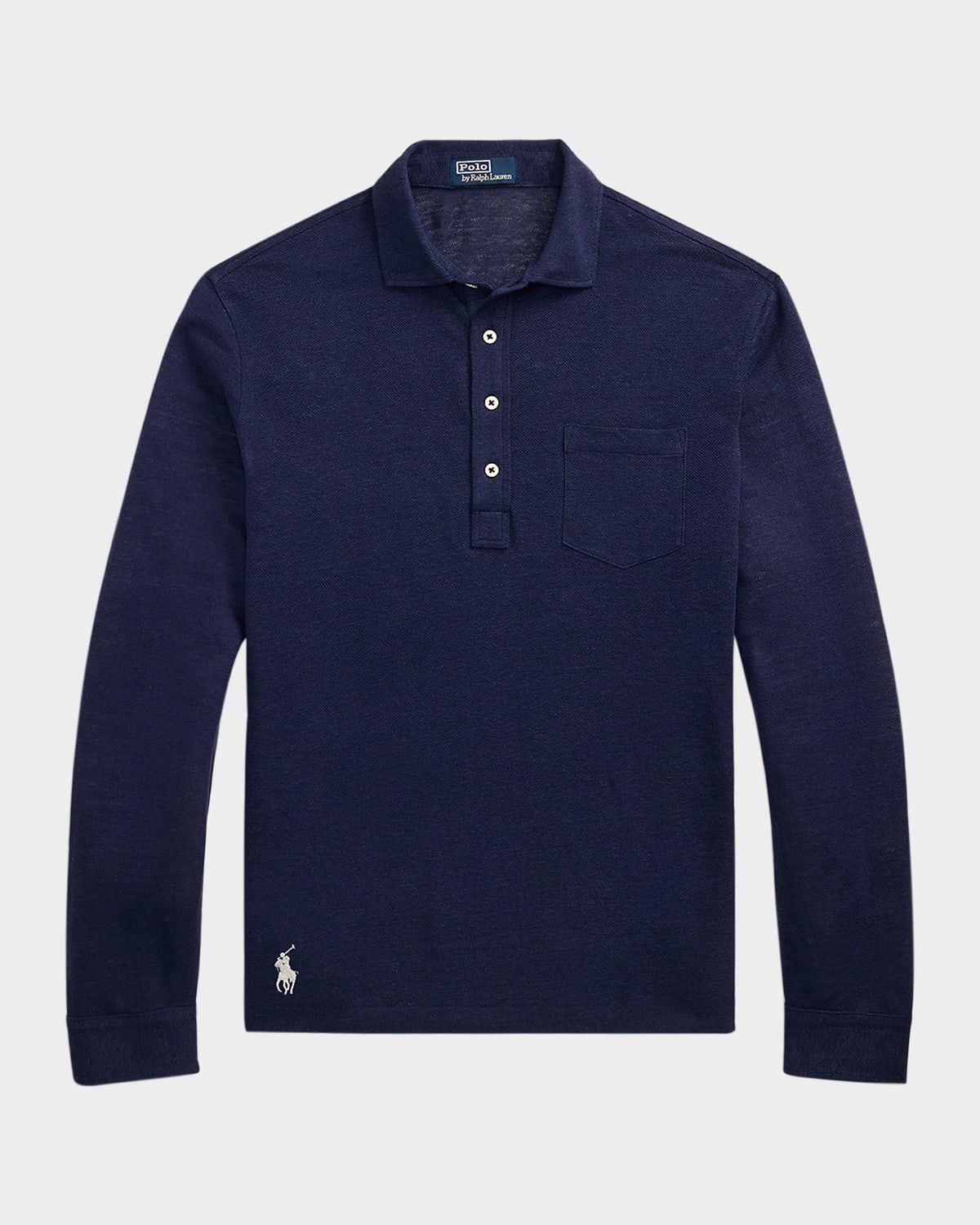 Men & apos;s Linen Mesh Polo Shirt