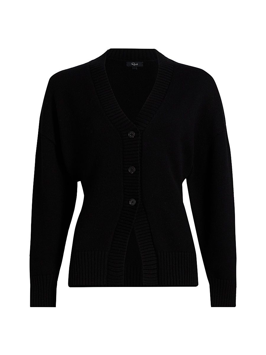 Women's Philippa Wool-Blend Cardigan - Black - Size Large