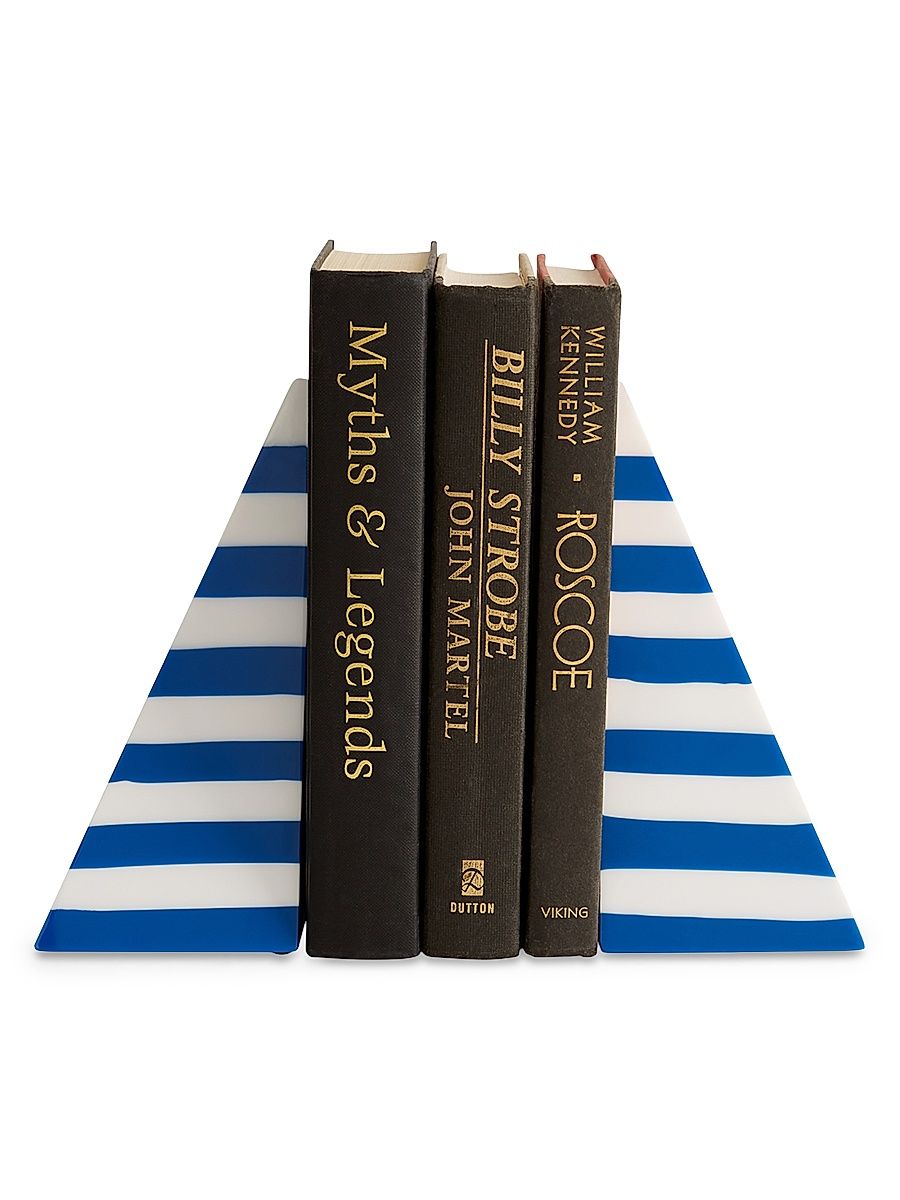 Cabana 2-Piece Bookend Set - Blue