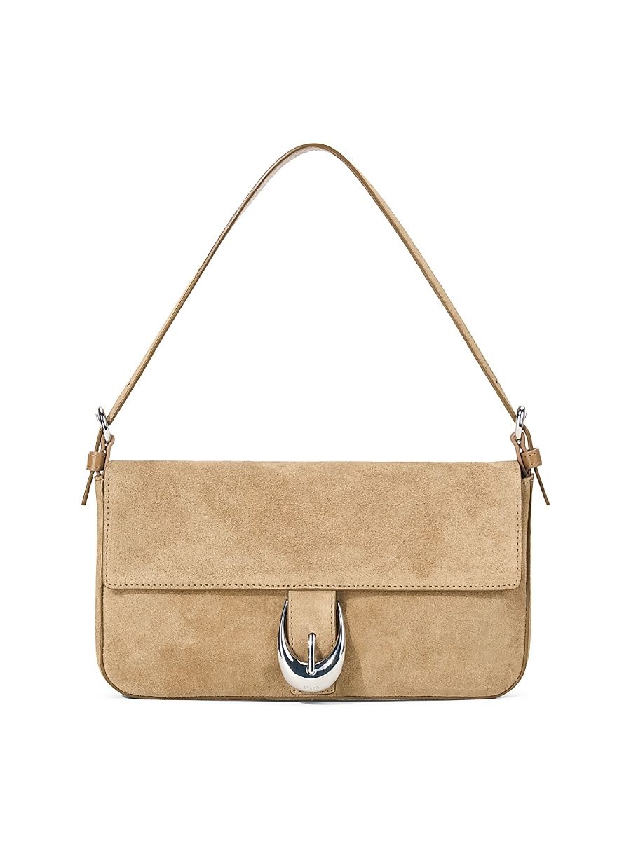 Women's Harlow Suede Shoulder Bag - Tan