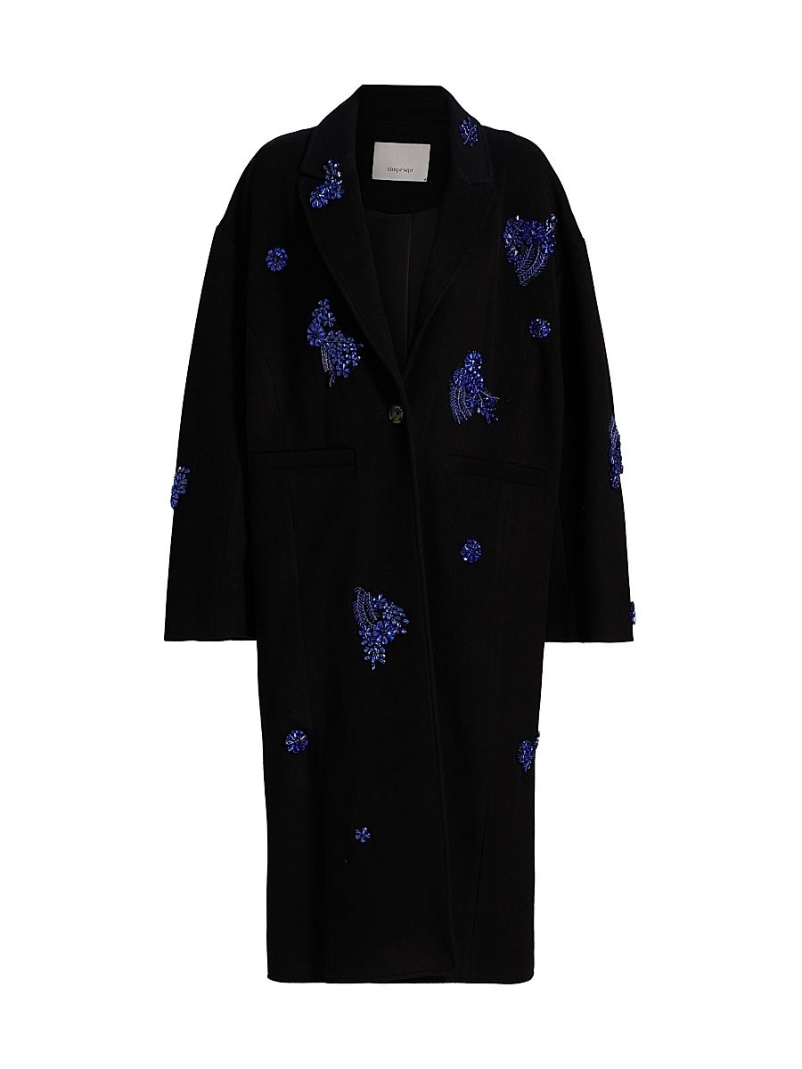 Women's Gravis Crystal Ivy Coat - Black Royal Blue - Size Large