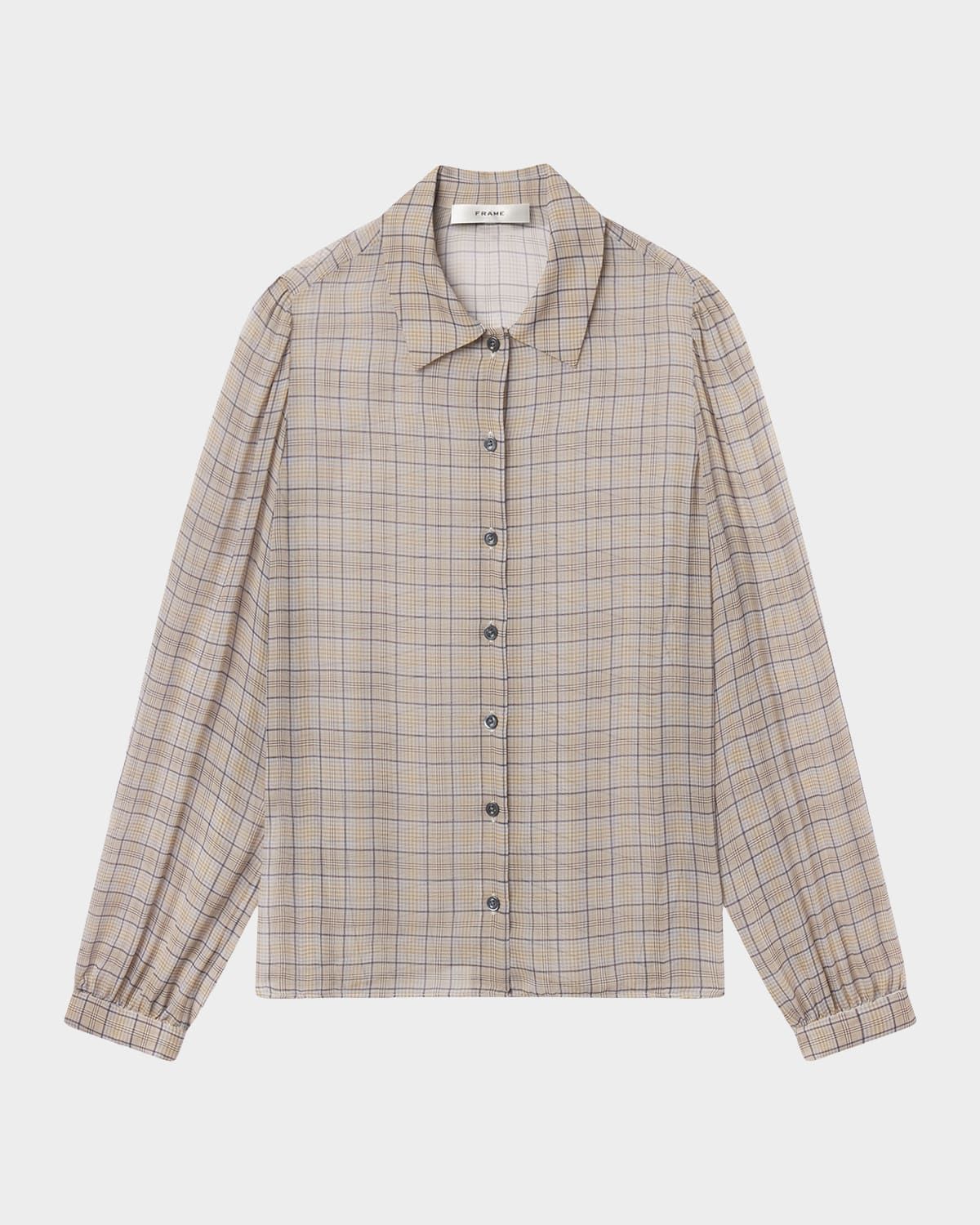 The Plaid Staple Silk Blouse
