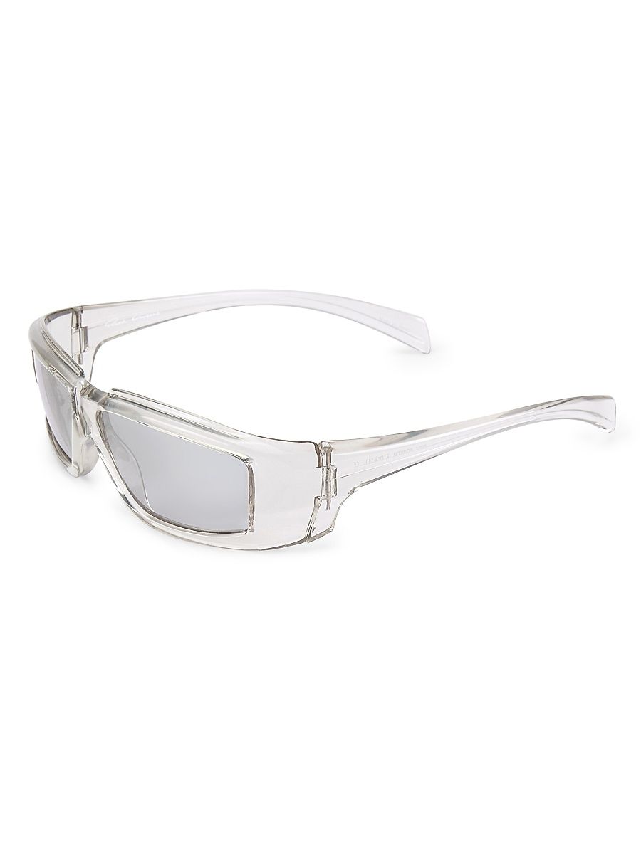 Men's 55MM Rick Rectangular Sunglasses - Silver