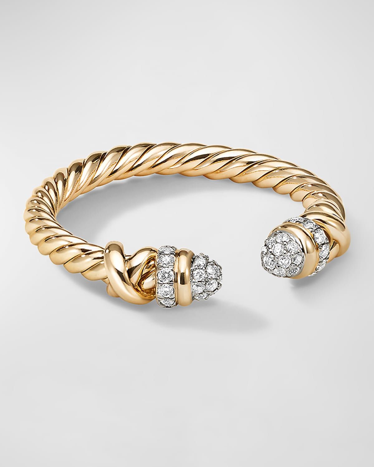 Petite Helena Open Ring with Diamonds in 18K Gold