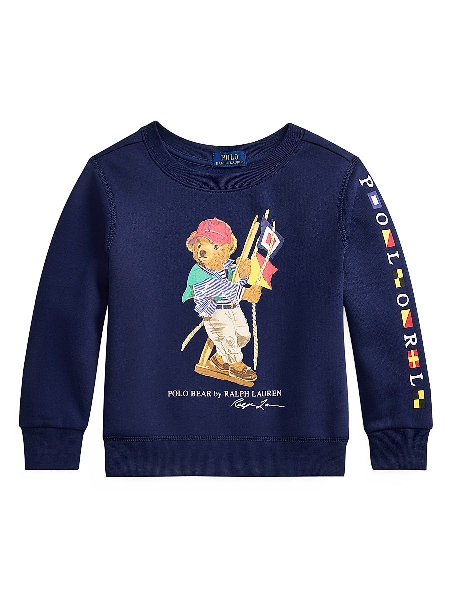 Little Boy's & Boy's Polo Bear Fleece Sweatshirt - Bear Newport Navy - Size 6