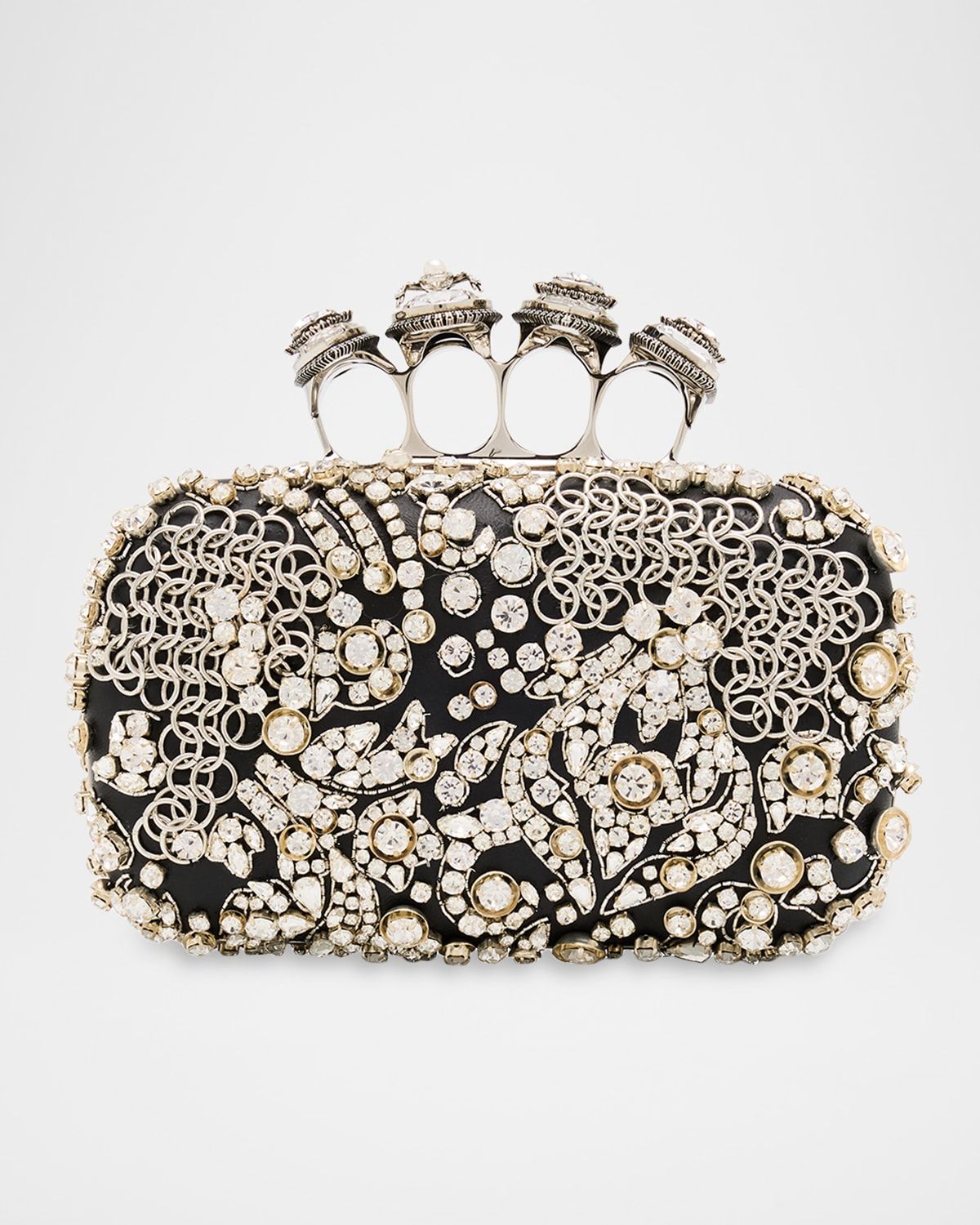 Spider Chain Mail Crystal Clutch Bag