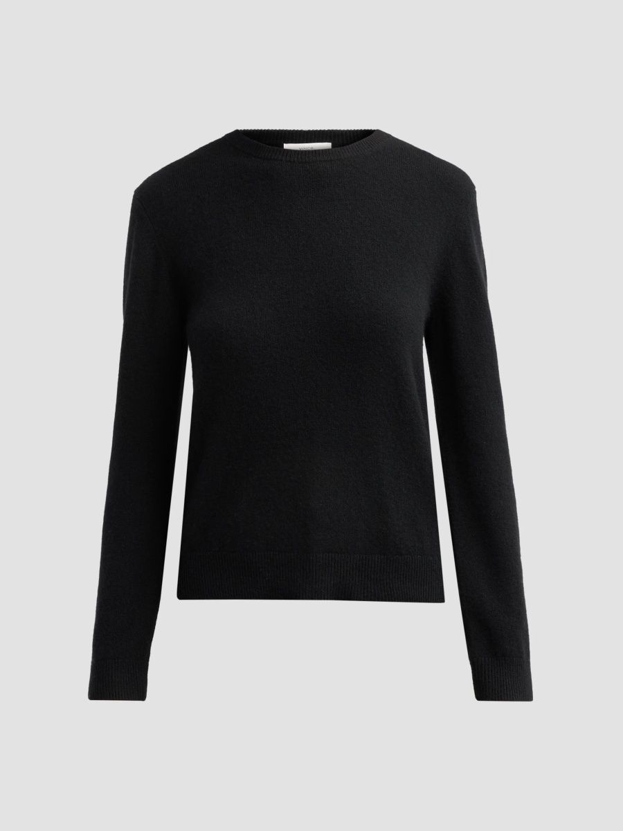 Vince Women's Crewneck Cashmere Sweater - Black - Size XXS
