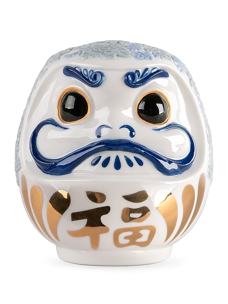 Daruma Porcelain Sculpture - Blue