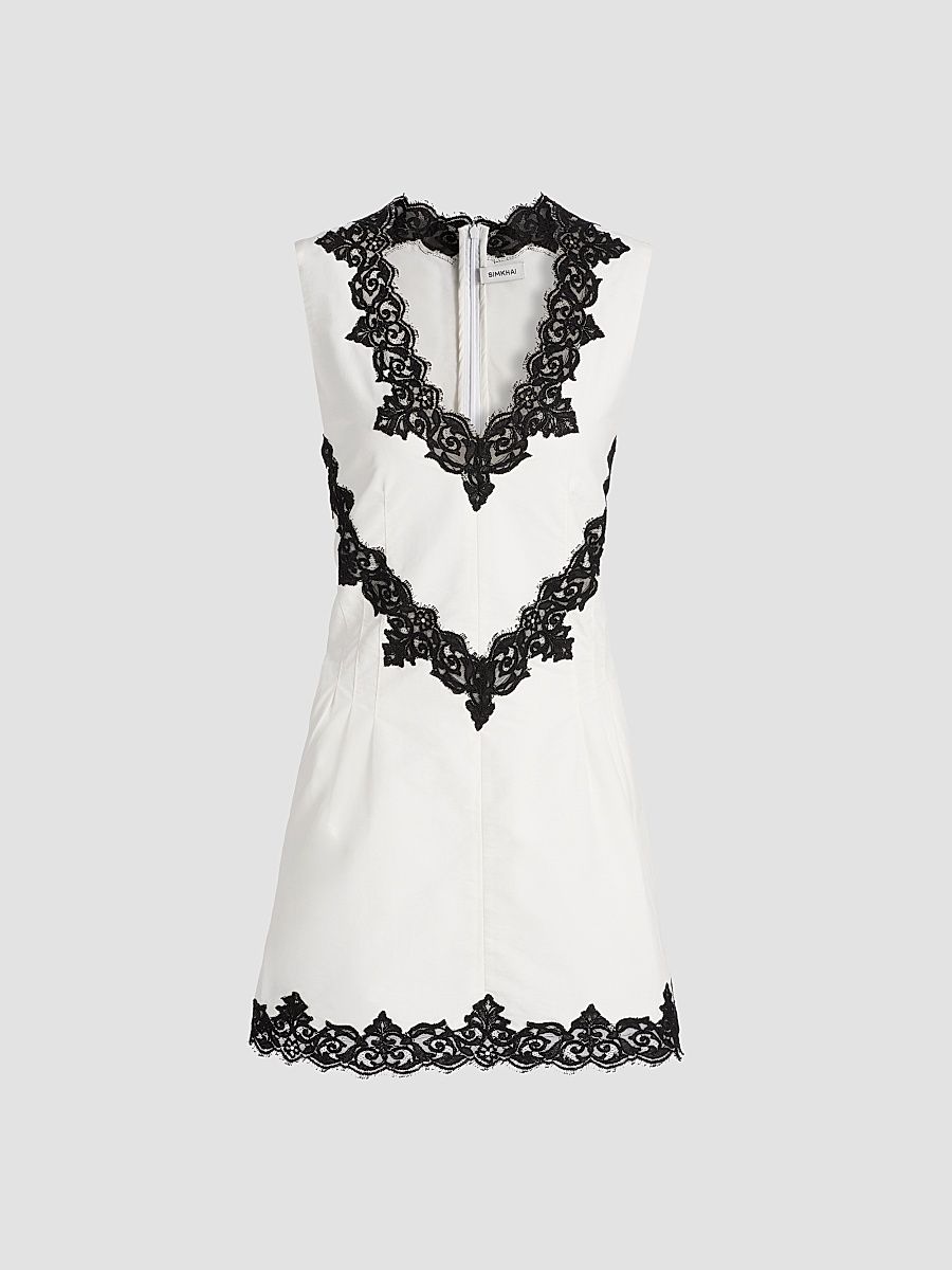 Women's Minna Lace Mini Dress - Ivory Multi - Size 14
