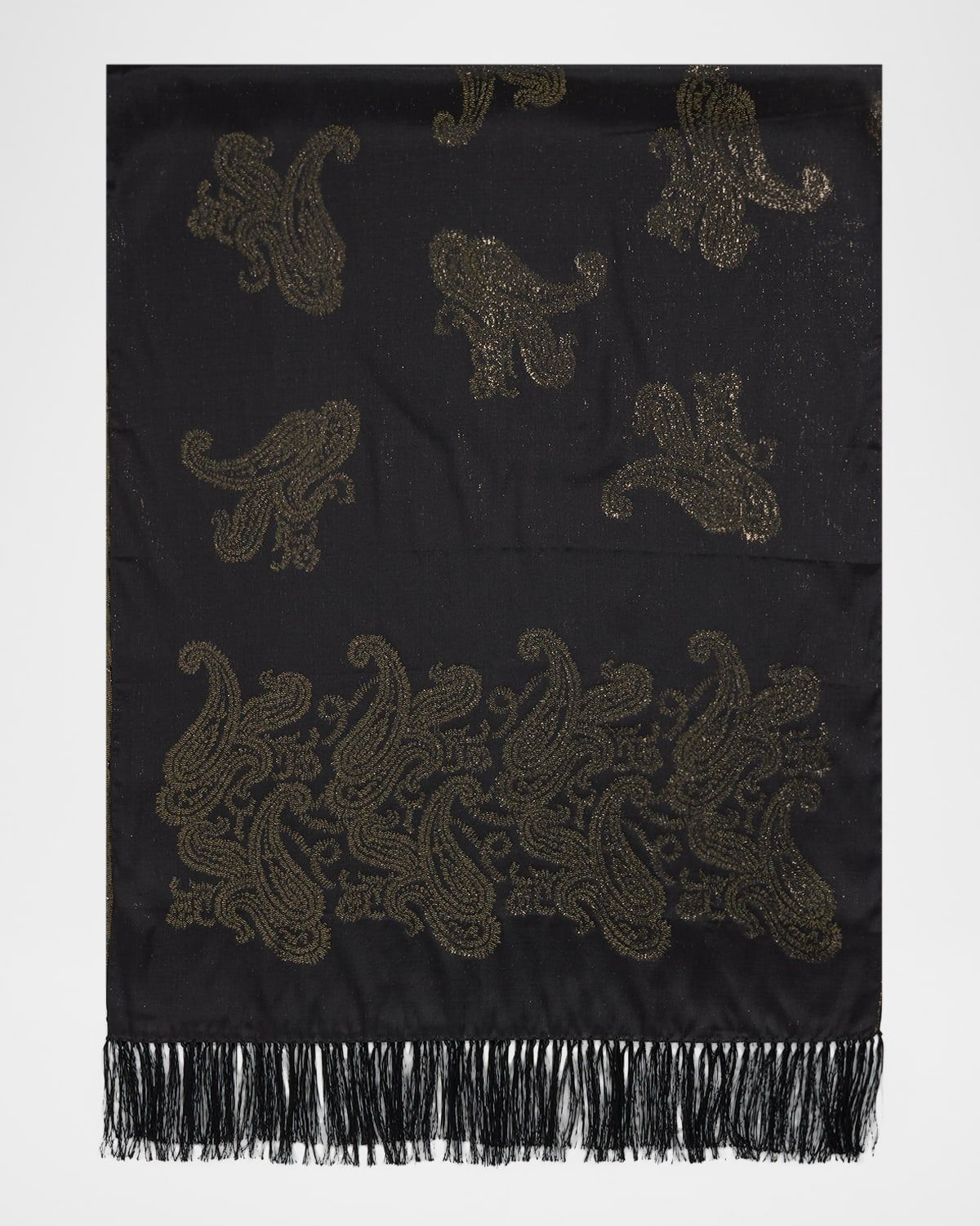 Silk-Blend Jacquard Scarf
