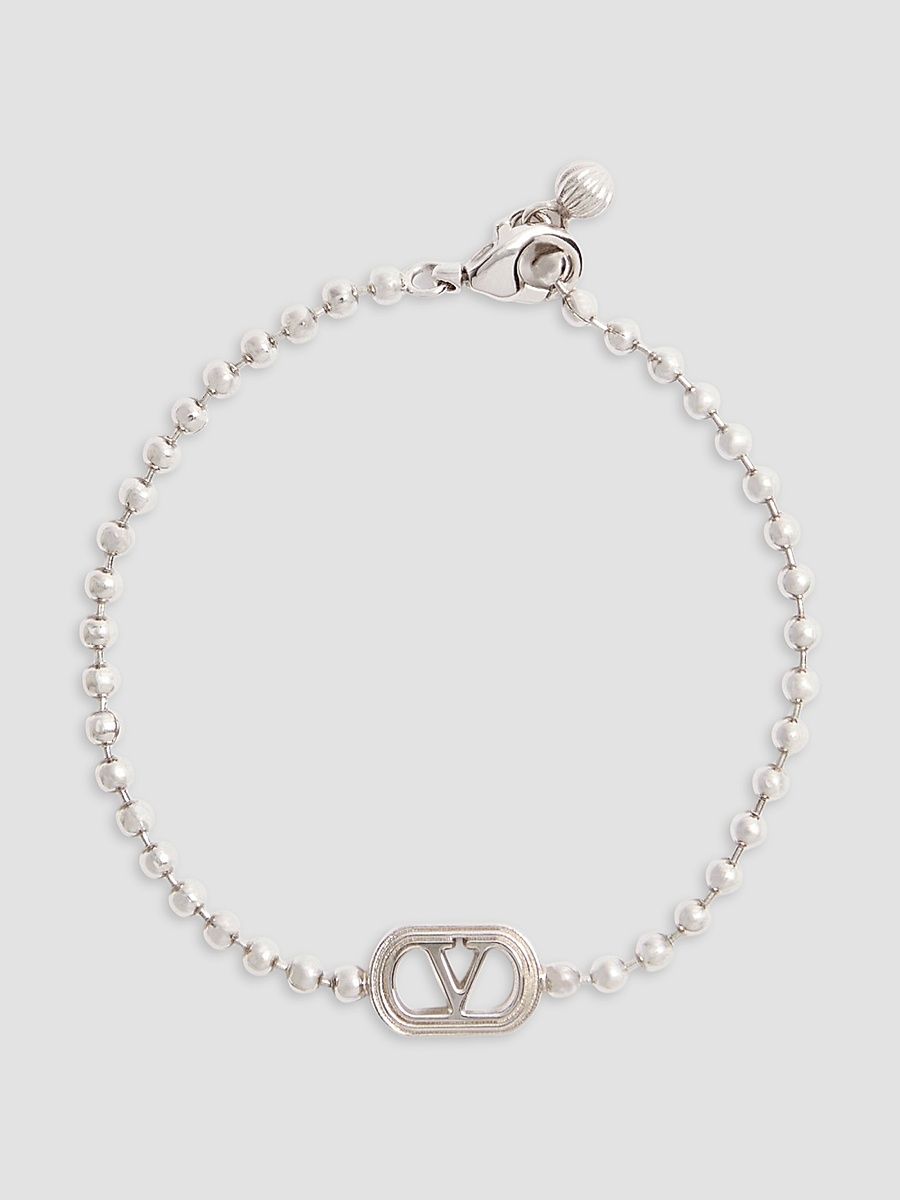 Men's Ovalette Metal Bracelet - White - Size Large