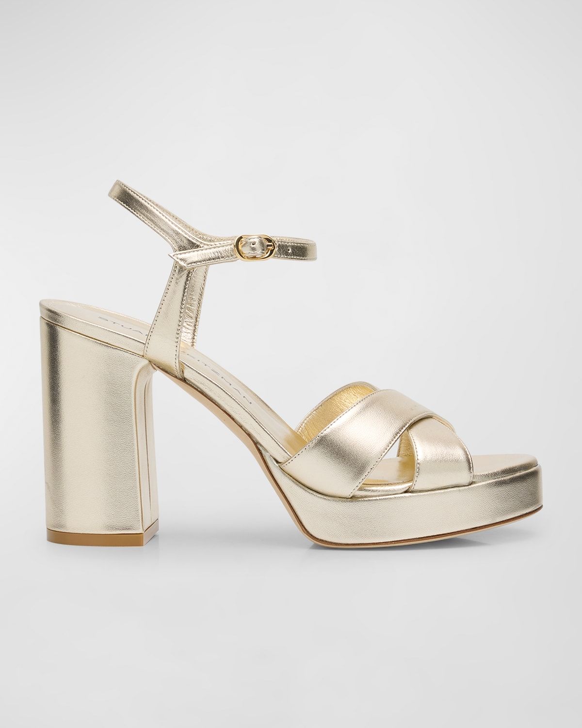 Dayna Metallic Crisscross Platform Sandals