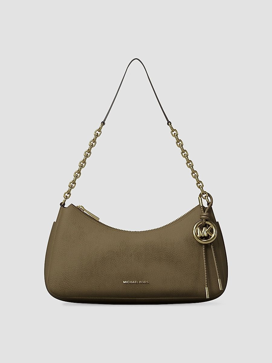 Women's Nolita Medium Leather Pouchette Shoulder Bag - Loden
