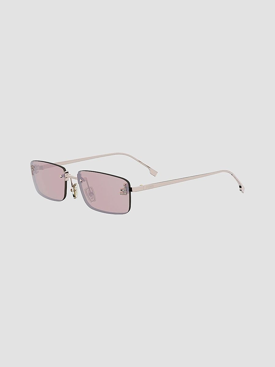 Women's First Crystal 54MM Metal Rectangular Sunglasses - Shiny Rose Gold Bordeaux