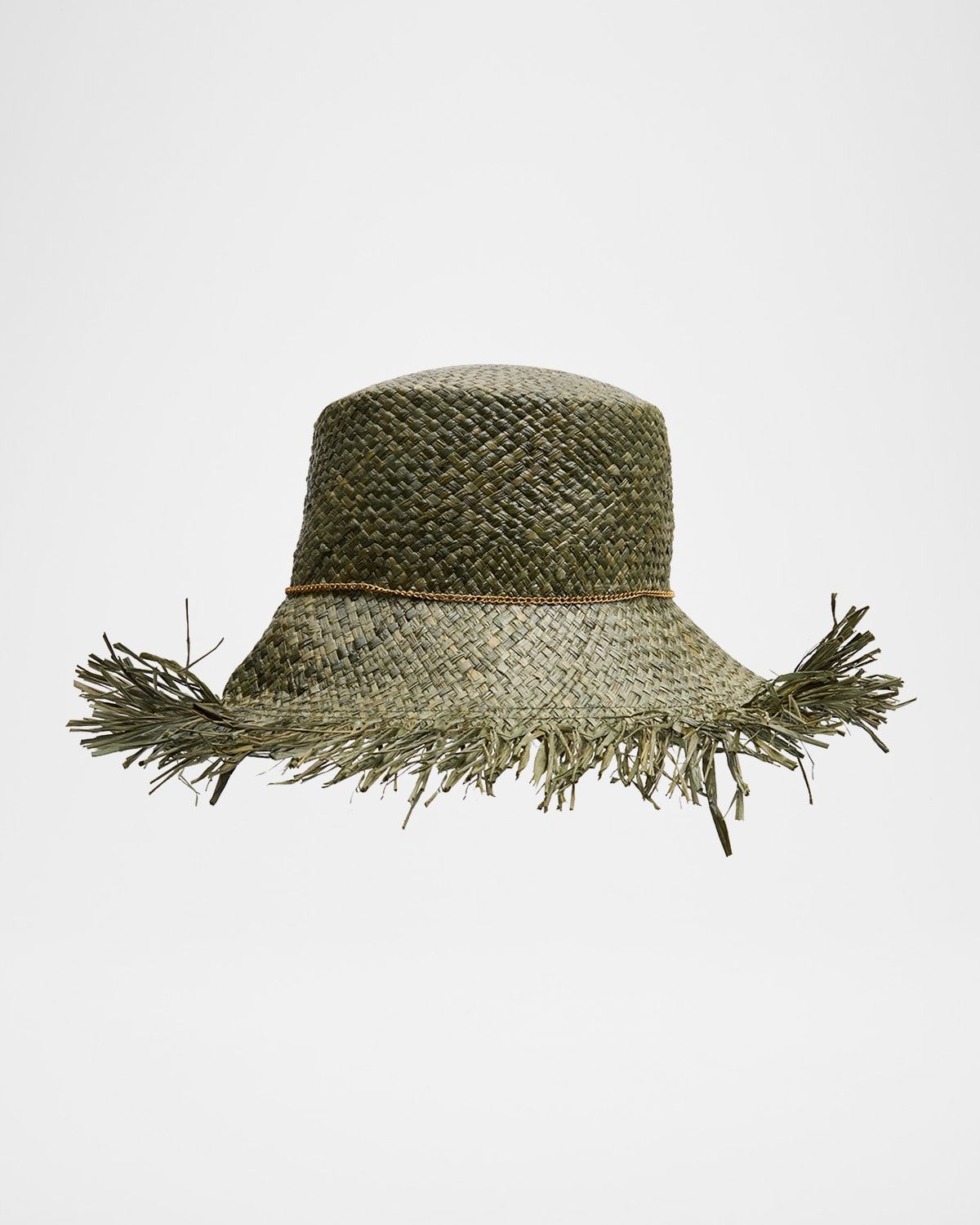 Jonah Frayed Raffia Bucket Hat