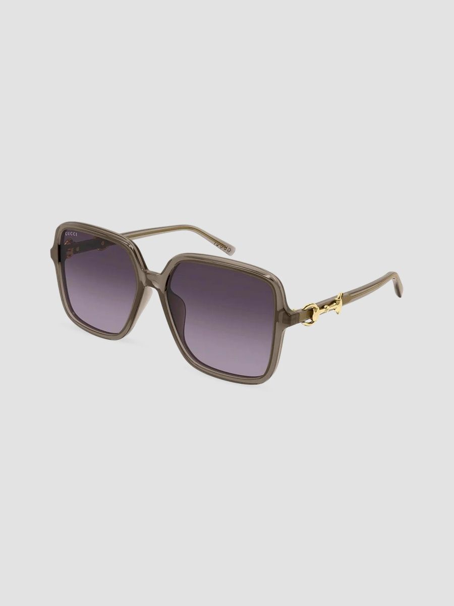 Gucci Women's Horsebit 59MM Butterfly Sunglasses - Brown